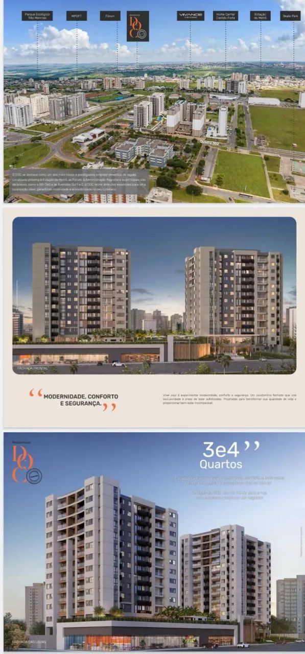CA-Apartamento 3 e 4 Quartos RESIDENCIAL DOC-Samambaia sinal 85k - Foto 5