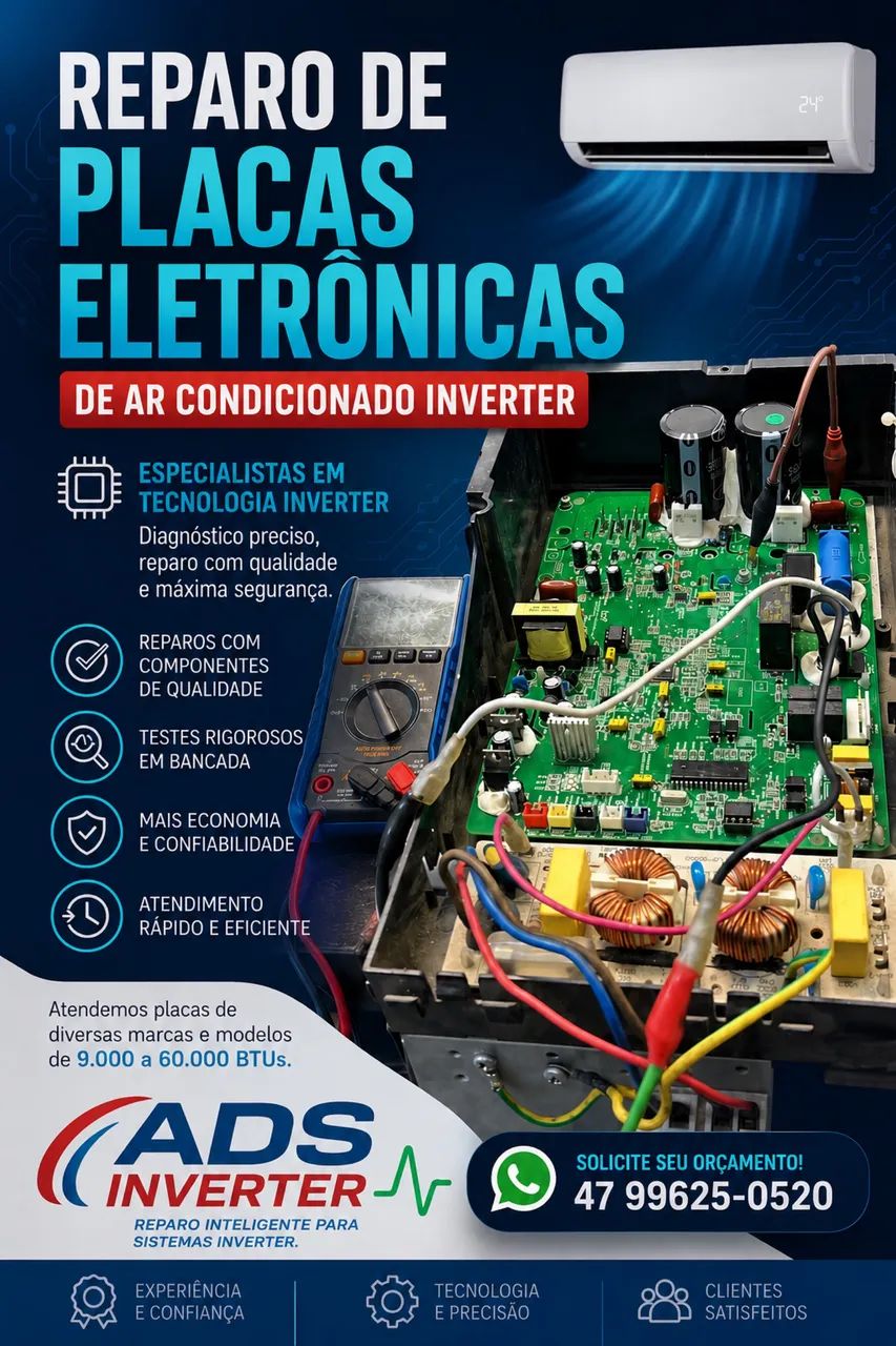 Reparo placa ar inverter 