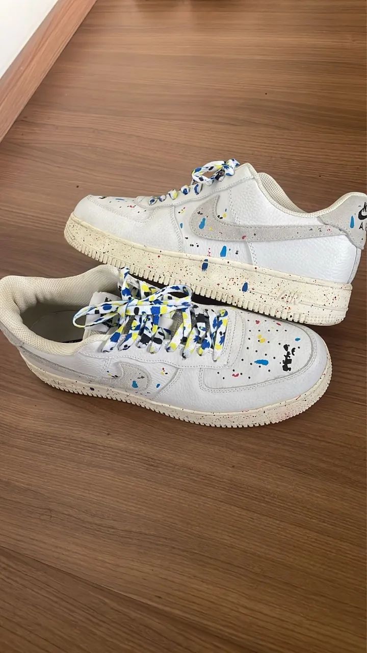 Nike Air Force 1 Low Splatter White - Foto 3