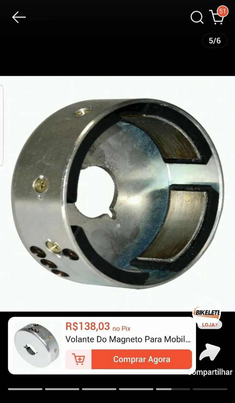 Volante do magneto para mobilete 