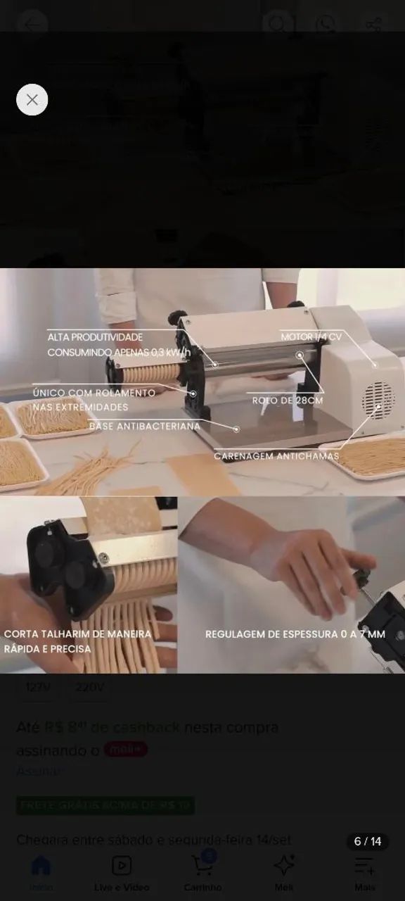 Máquina de macarrão automática  - Foto 3
