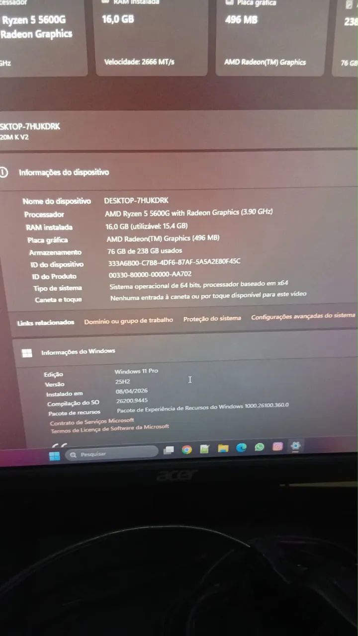 Vendo PC Gamer 