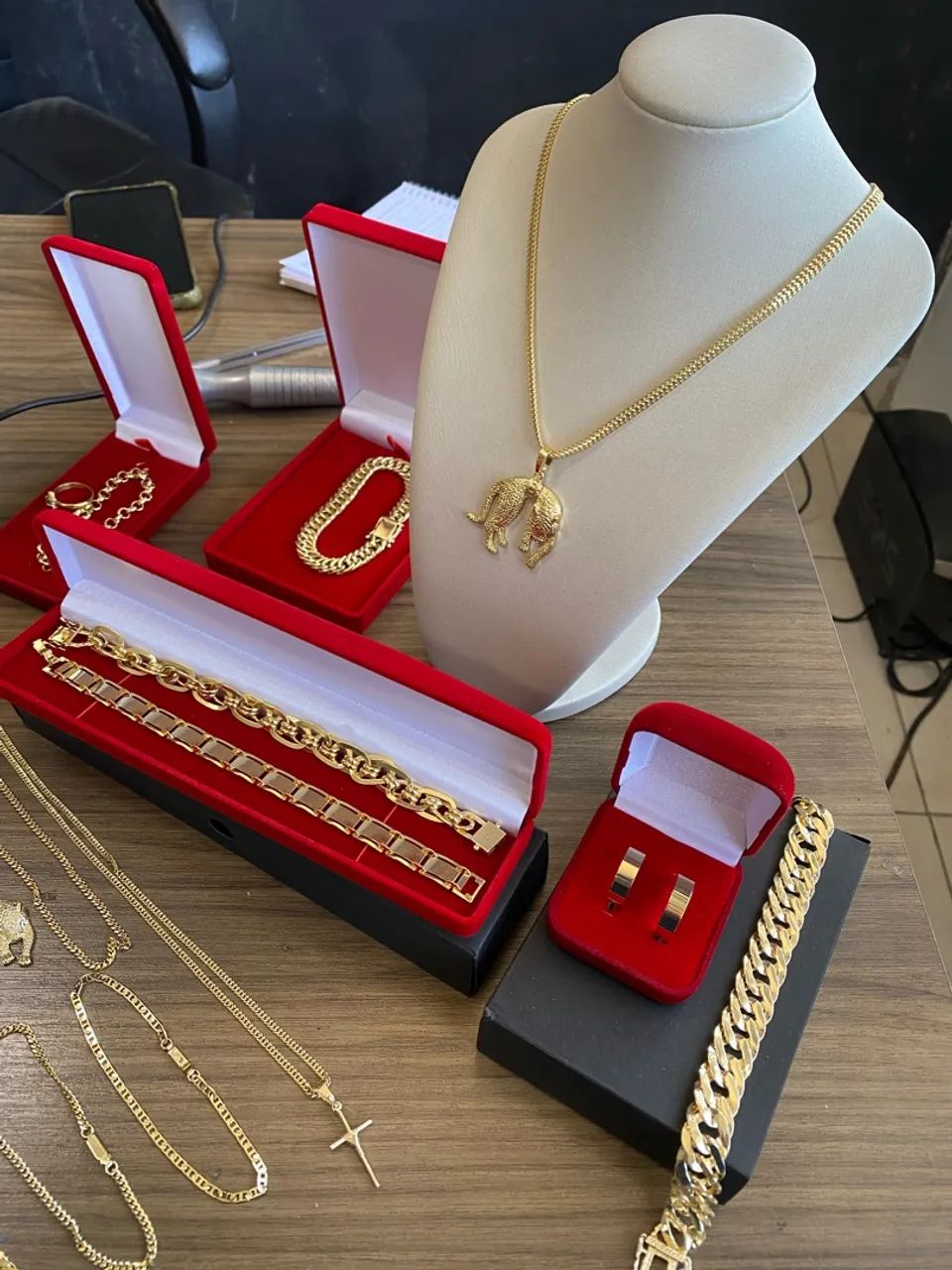 Correntes moeda banhada a ouro 18k - Foto 4