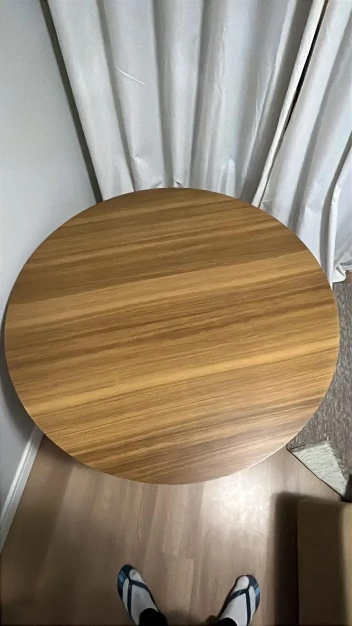 Mesa madeira MDF 1.20m de diâmetro 