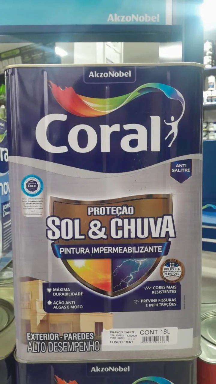Coral Sol e Chuva Pintura Impermeabilizante
