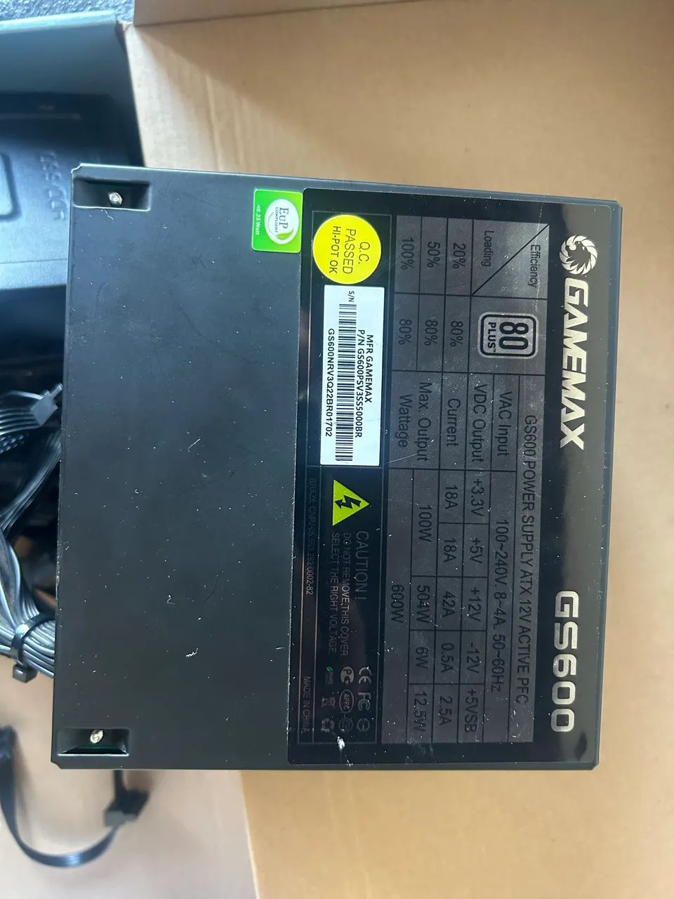 Fonte Gamemax GS600 - 80 plus - Foto 2