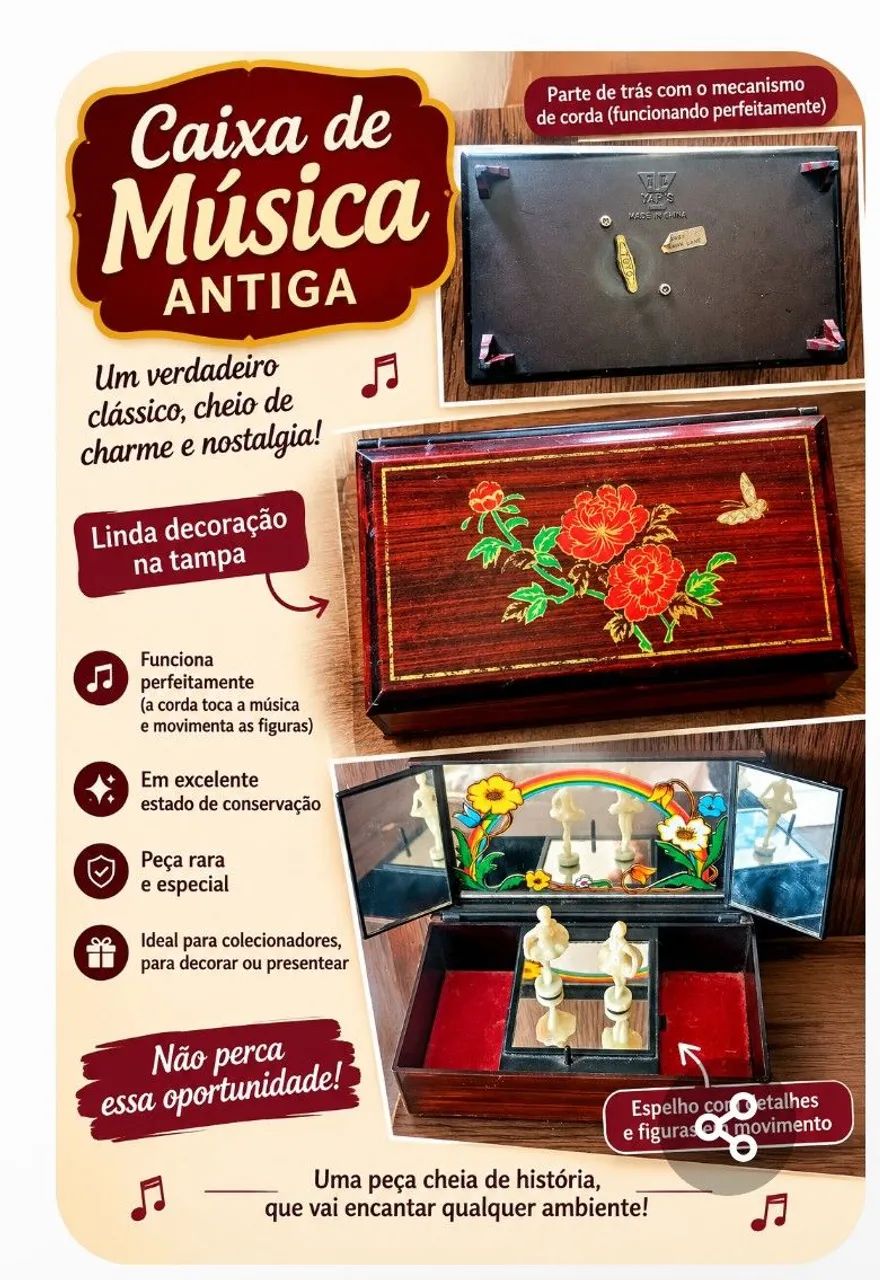  CAIXA DE MÚSICA ANTIGA ? - Foto 3