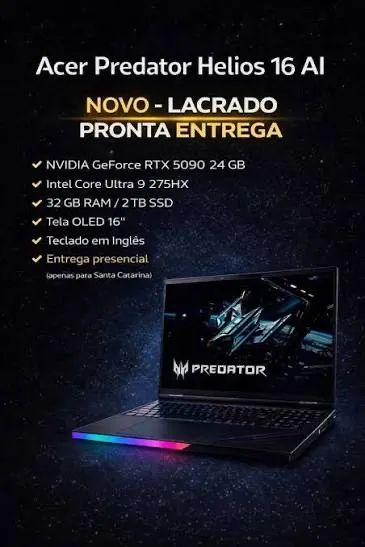 Acer Predator Helios RTX 5090 - Novo na caixa  - Foto 2