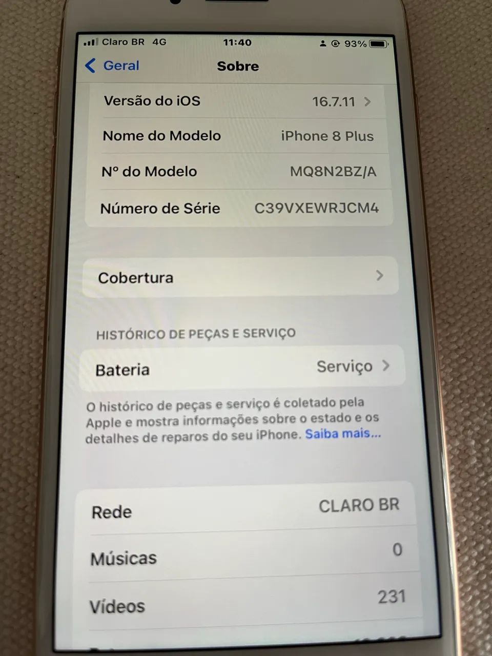 Iphone 8 plus 64GB Rose - Ótimo estado, sem defeitos! - Foto 3
