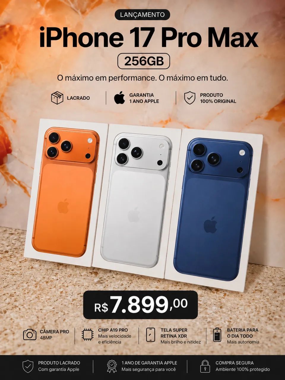 iPhone 17 pro Max Lacrado 256GB