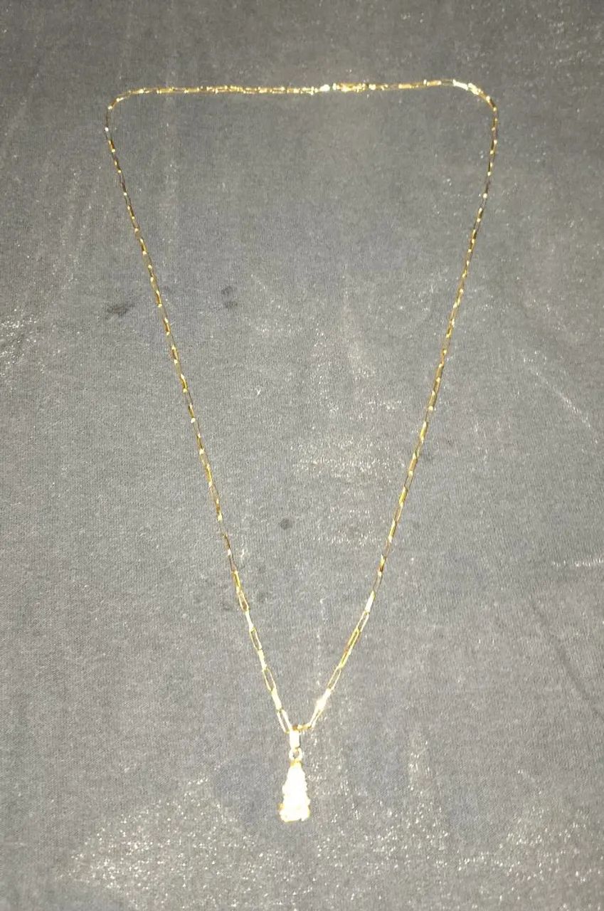 Cordão e pingente ouro 18