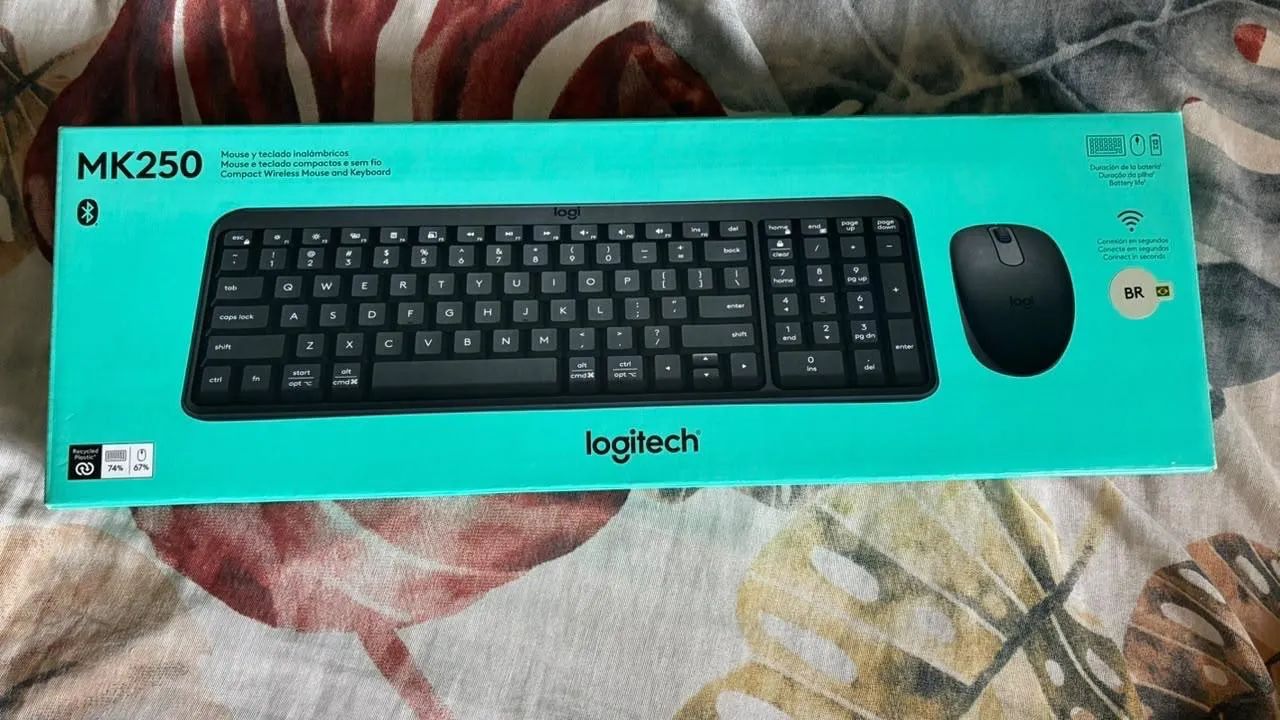Combo Teclado E Mouse Sem Fio Logitech Mk250  - Foto 2