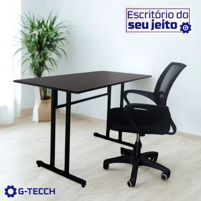 Escrivaninha Reforçada 1,20m Nova Mesa de Escritório Multiuso Computador Notebook Estudo - Foto 2