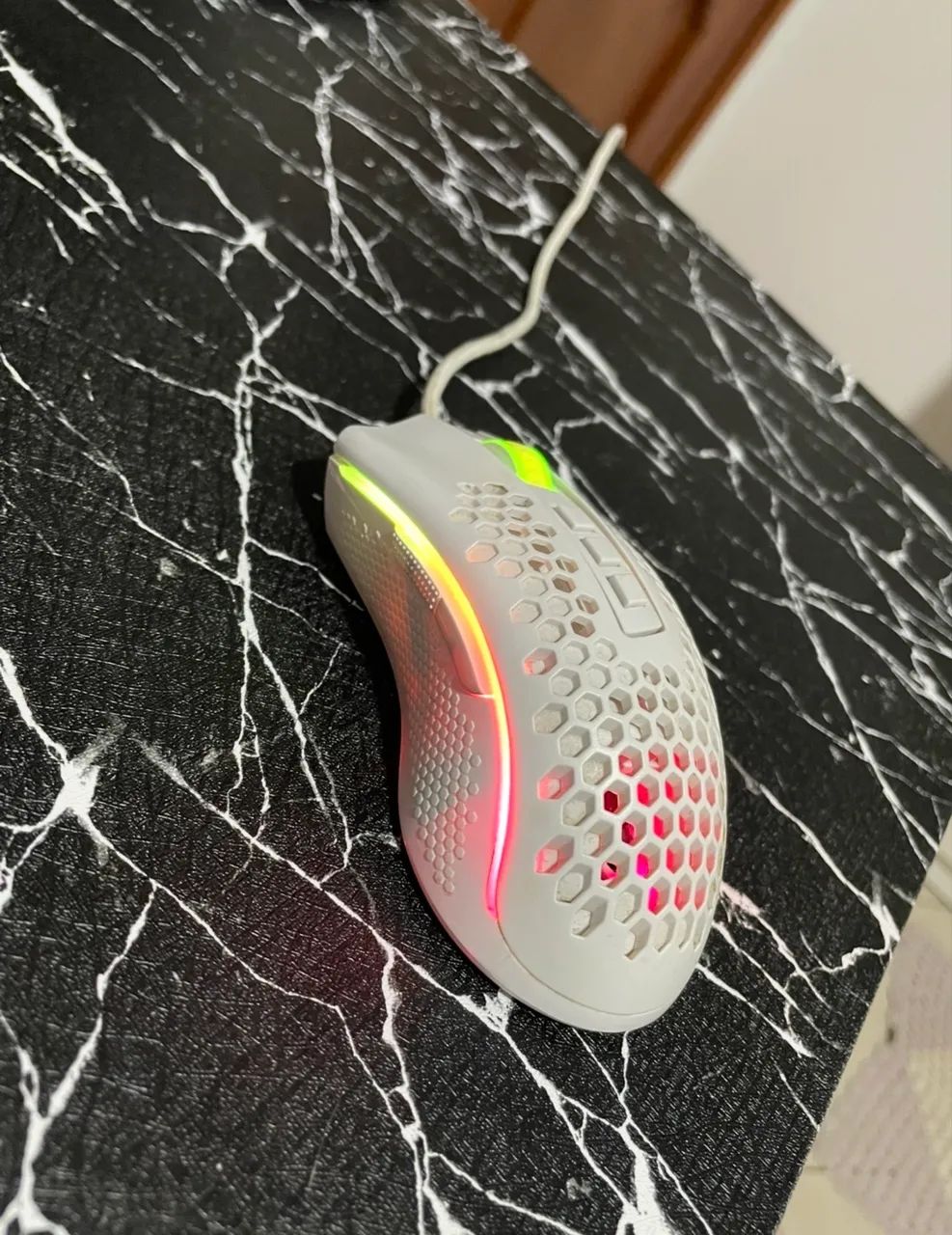 Mouse Redragon Storm Elite RGB Lunar White