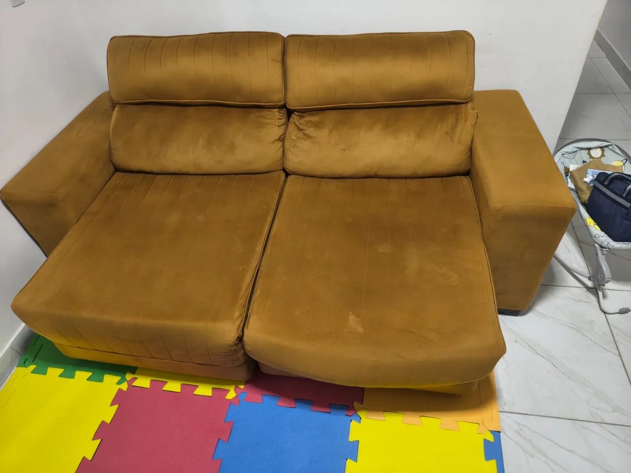 Sofá retrátil e reclinável (seminovo)  - Foto 3