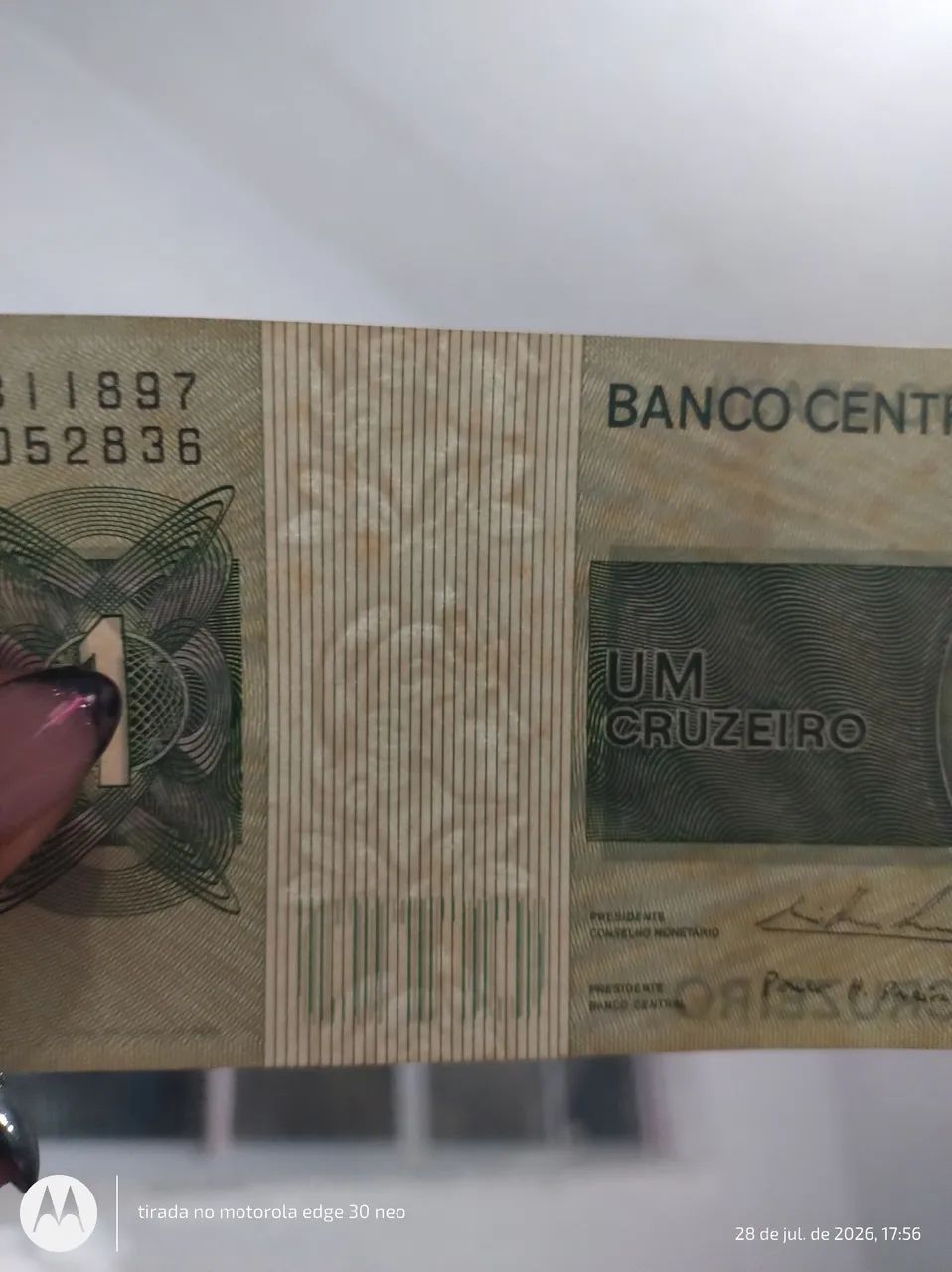 Cédulas de cruzeiro sequência de números  - Foto 3