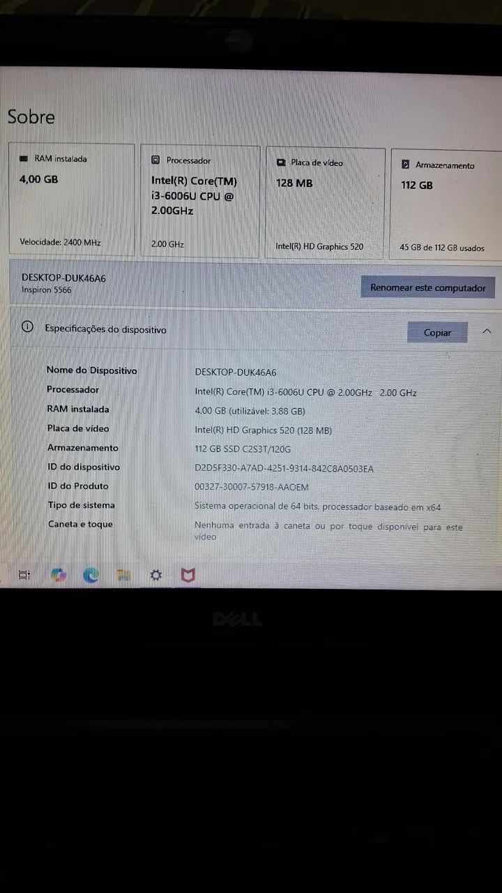 Notebook Dell 