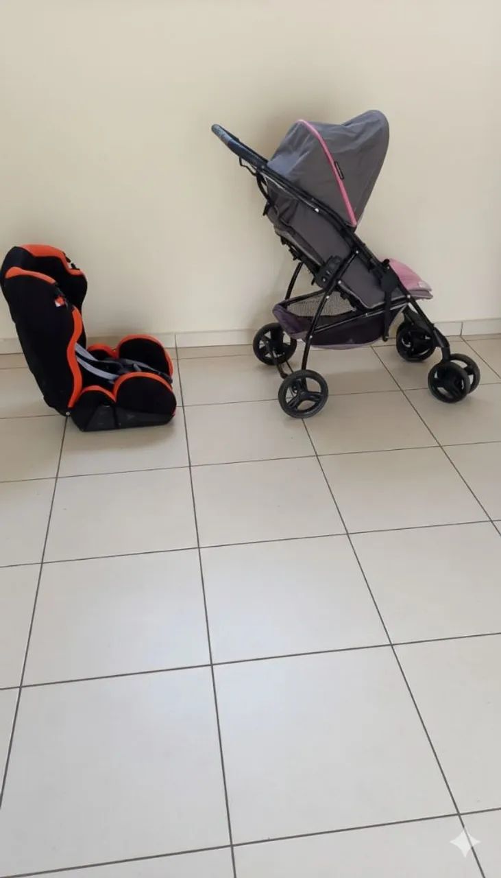 Kit carrinho de bebê e cadeirinha para carro. - Maternidade e Cuidados ...