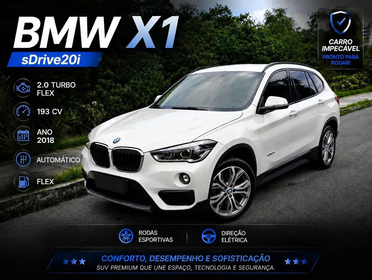BMW X1 X1 SDRIVE 20i X-Line 2.0 TB Active Flex 2018