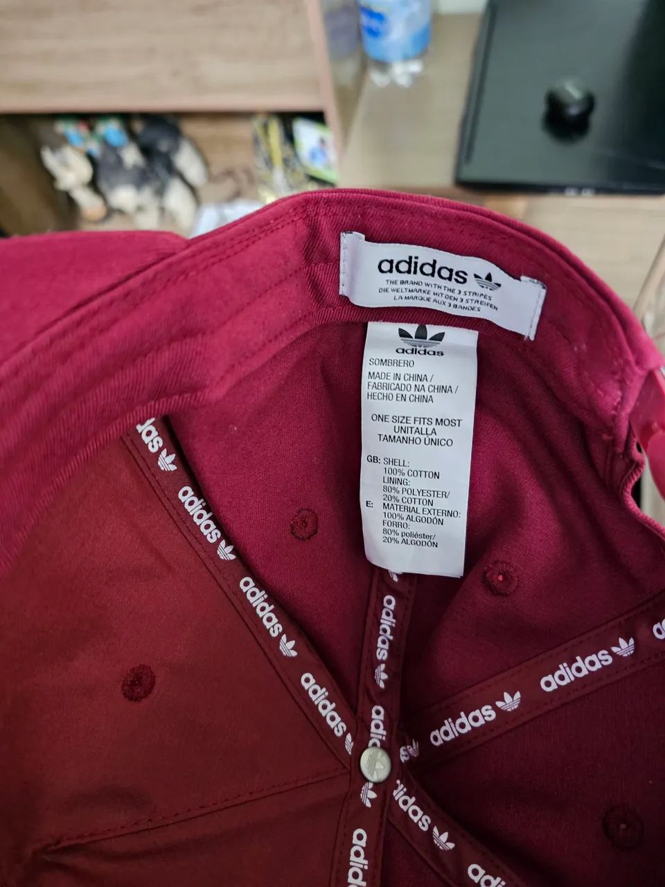 Boné adidas trefoil vinho com regulagem - Foto 4