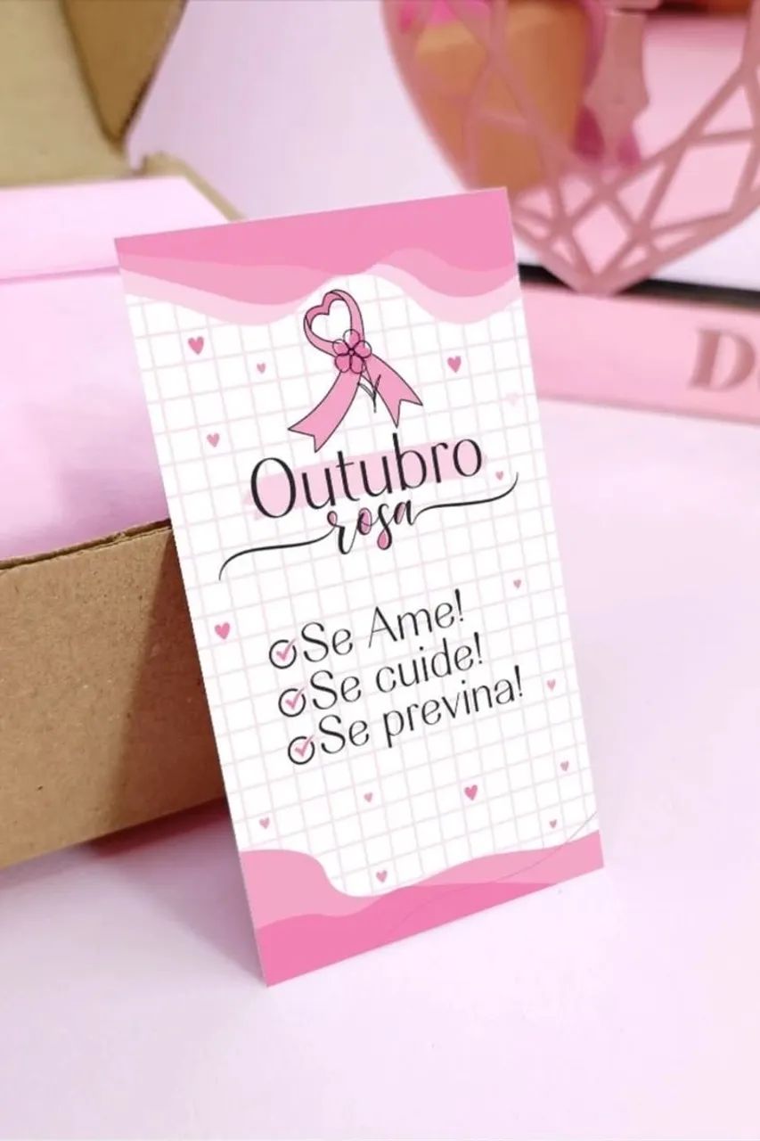 Kit lembrancinha Outubro Rosa  - Foto 4
