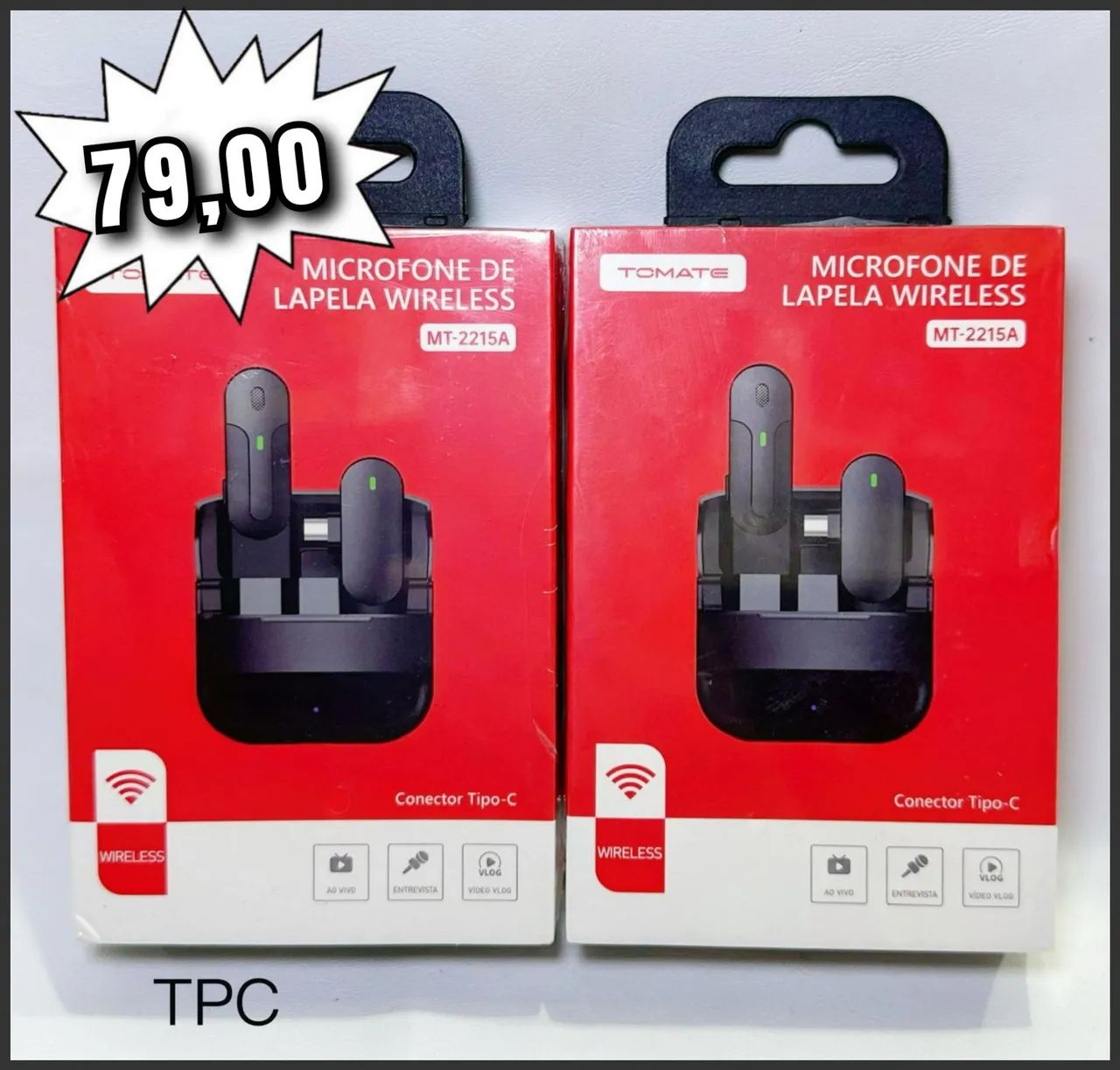 Microfone de Lapela Wireless Tomate MT-2216A