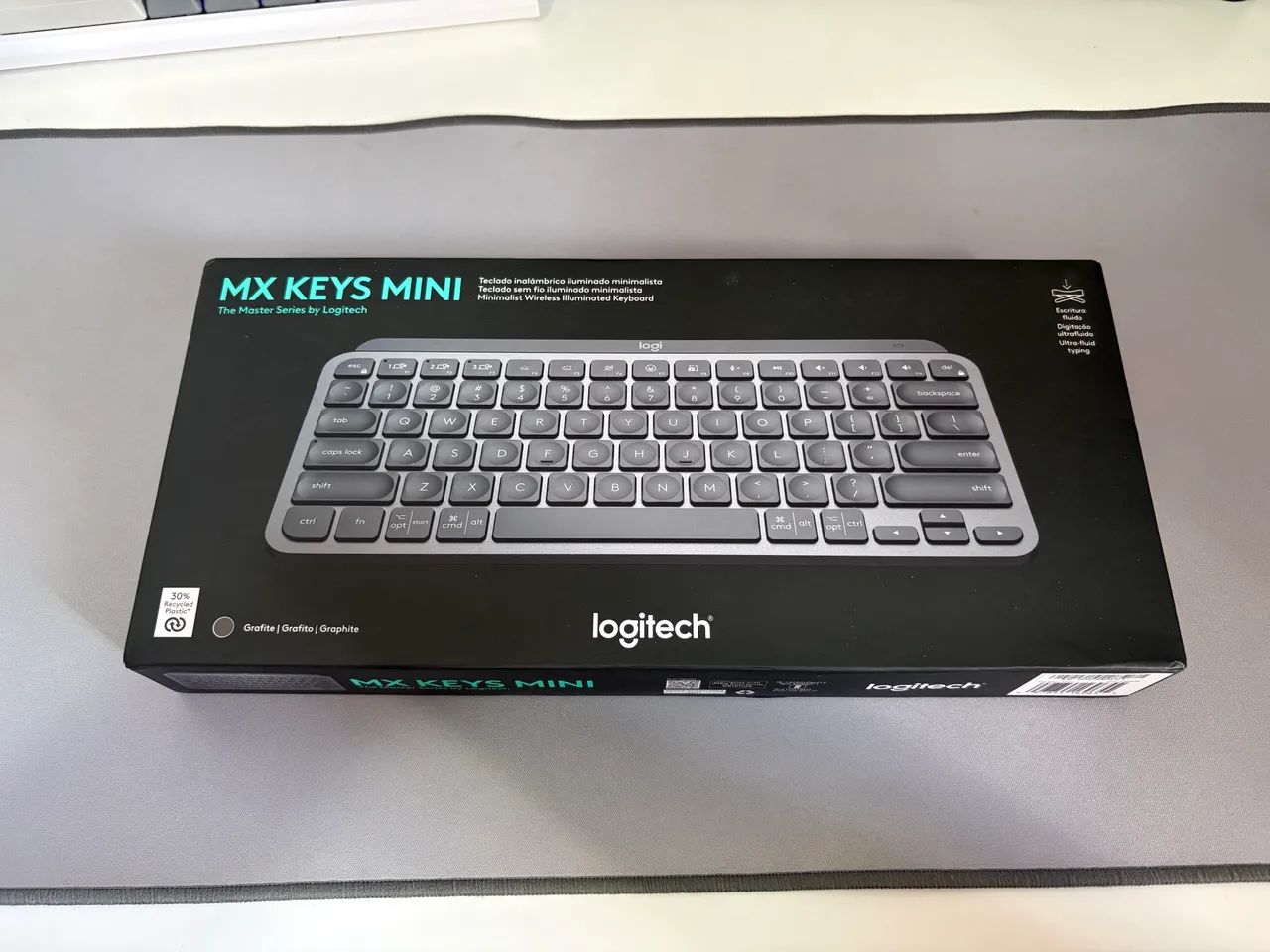 eclado sem fio Logitech MX Keys mini - Grafite - Foto 3