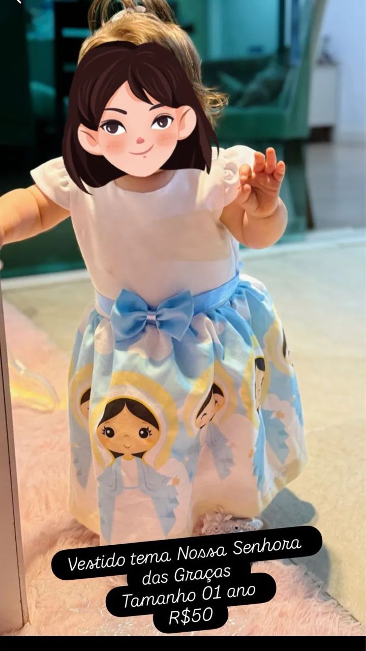 Vestido Nossa Senhora das Graças 1 ano  - Foto 4