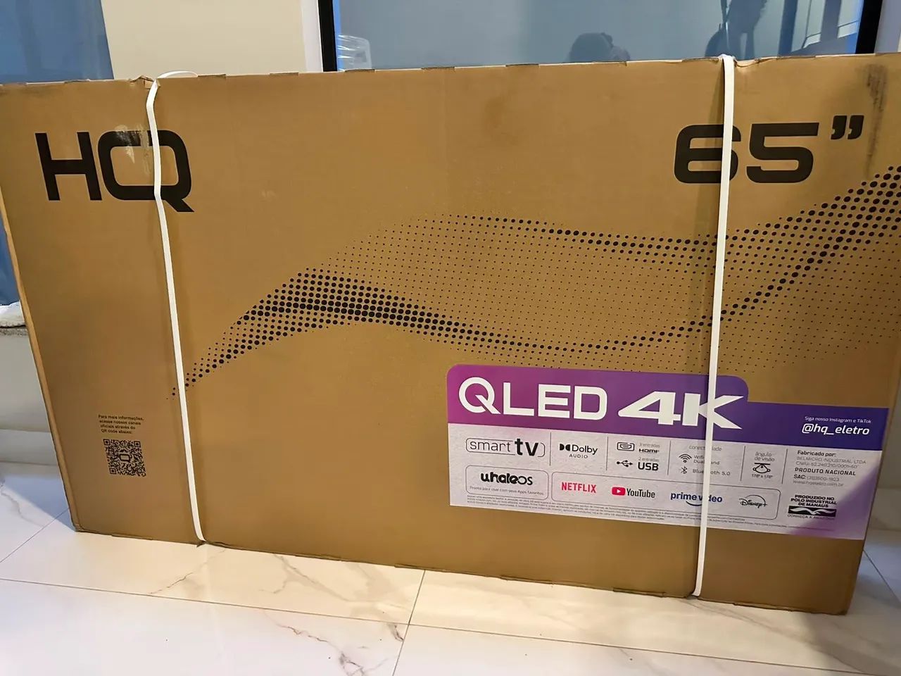 Smart TV HQ QLED 65 Polegadas 4K Dolby Audio Wi-Fi