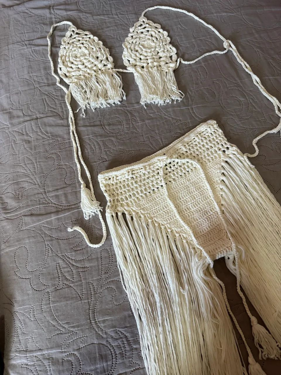 Biquíni crochê franja  - Foto 3