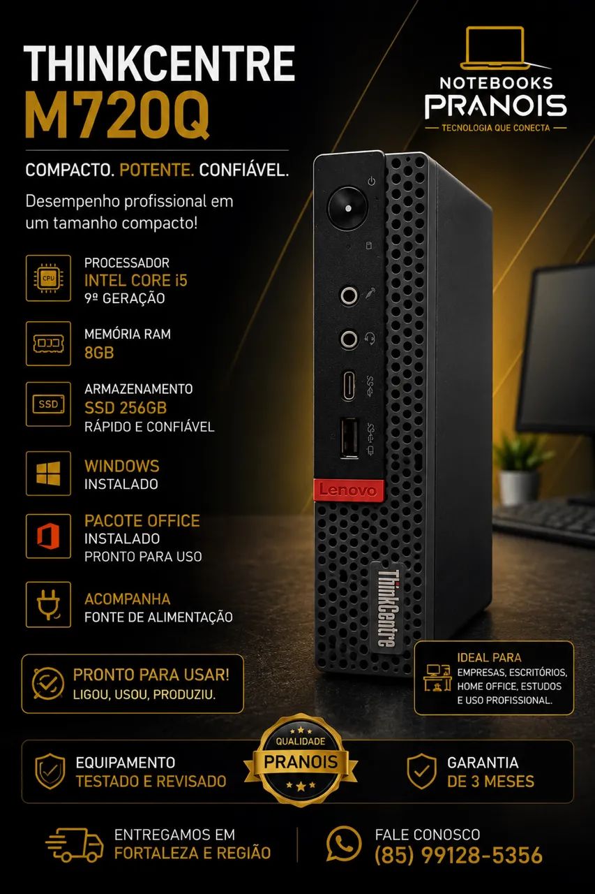 Mini cpu Lenovo thinkcentre I5 9ª geração 