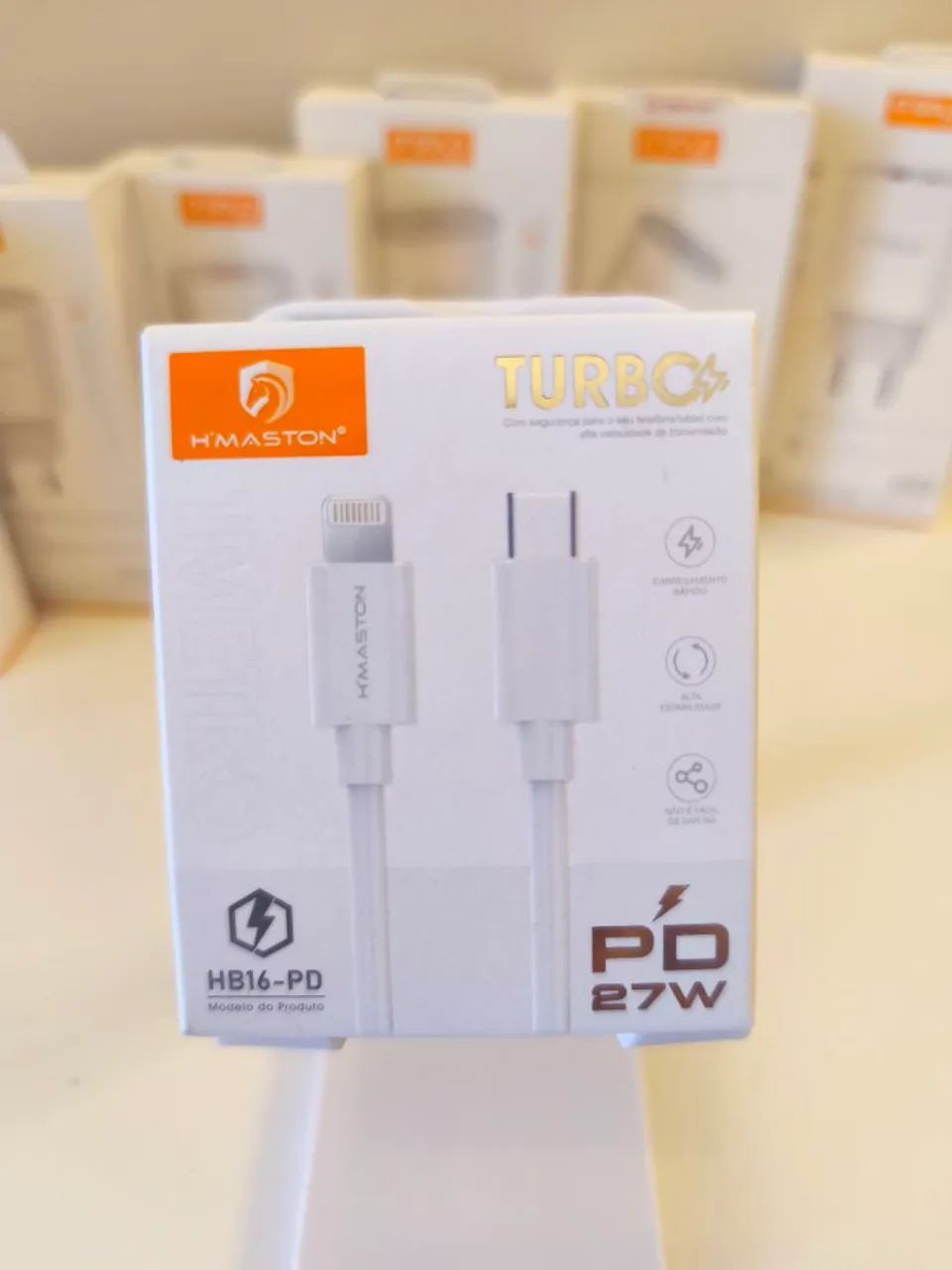 Cabo TURBO 27W Tipo C para Lightning (iPhone) 1 metro (HB17-PD) - Foto 2