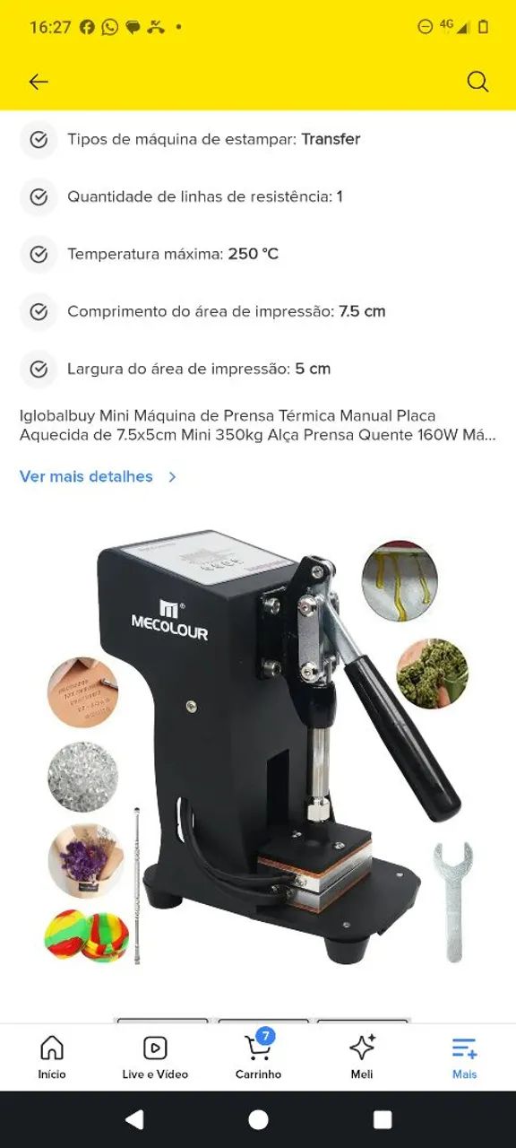 Prensa térmica para rosin