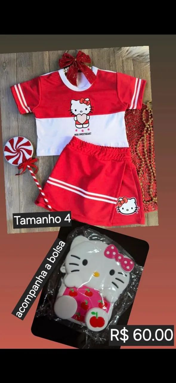Conjunto hello kitty tamanho 4