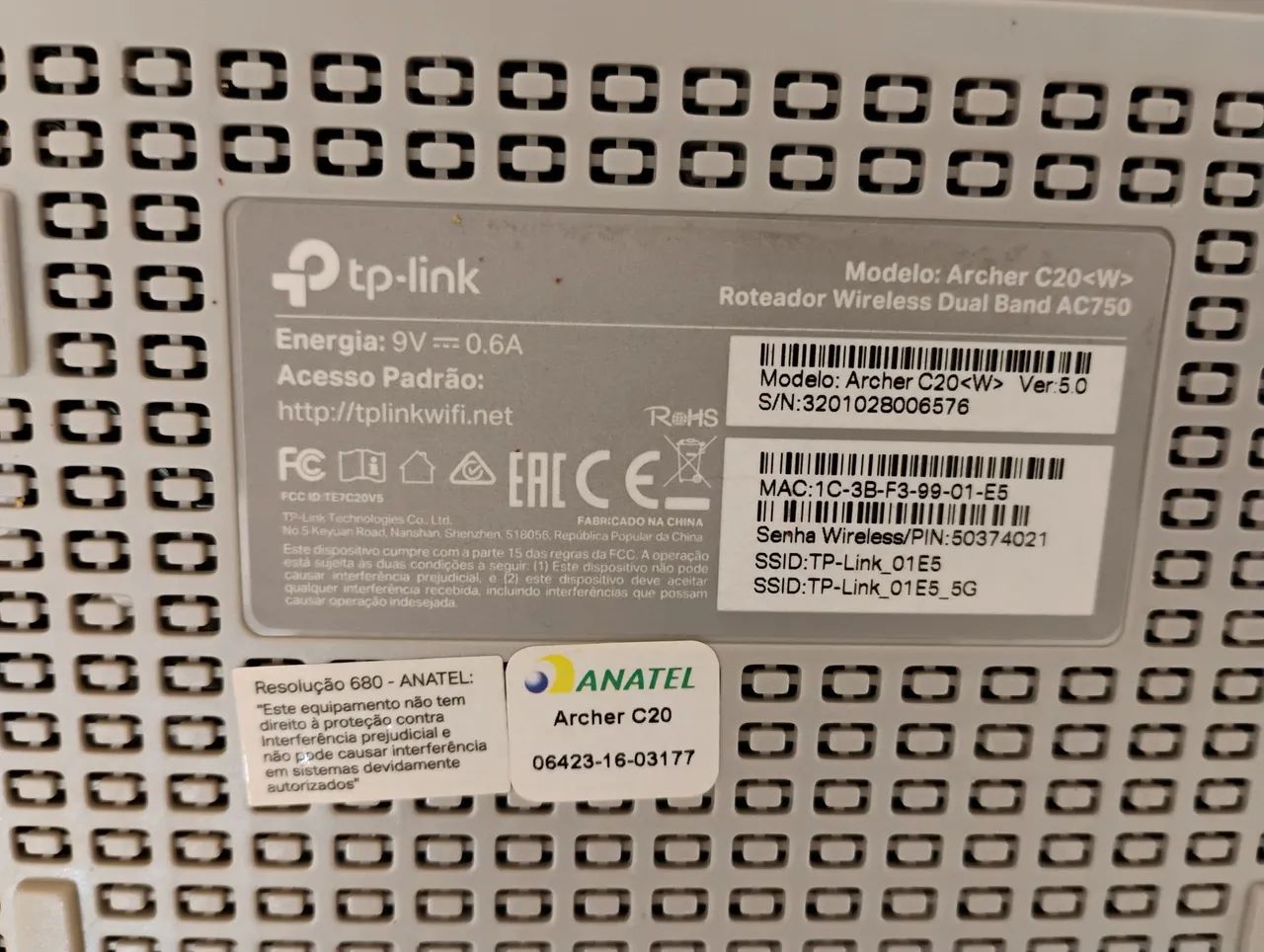 Roteador TP-Link Acher C20 Dual Band 03 Antenas Semi Novo - Foto 3