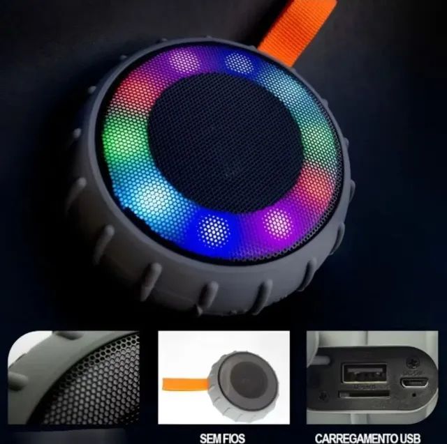 Caixa De Som Portátil Bluetooth Resistente A Água - Foto 4