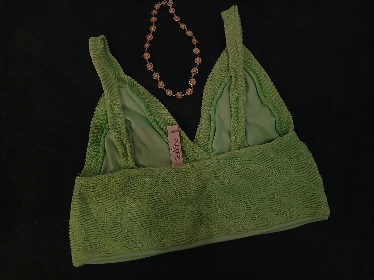Vendo cropped texturizado verde menta  - Foto 2