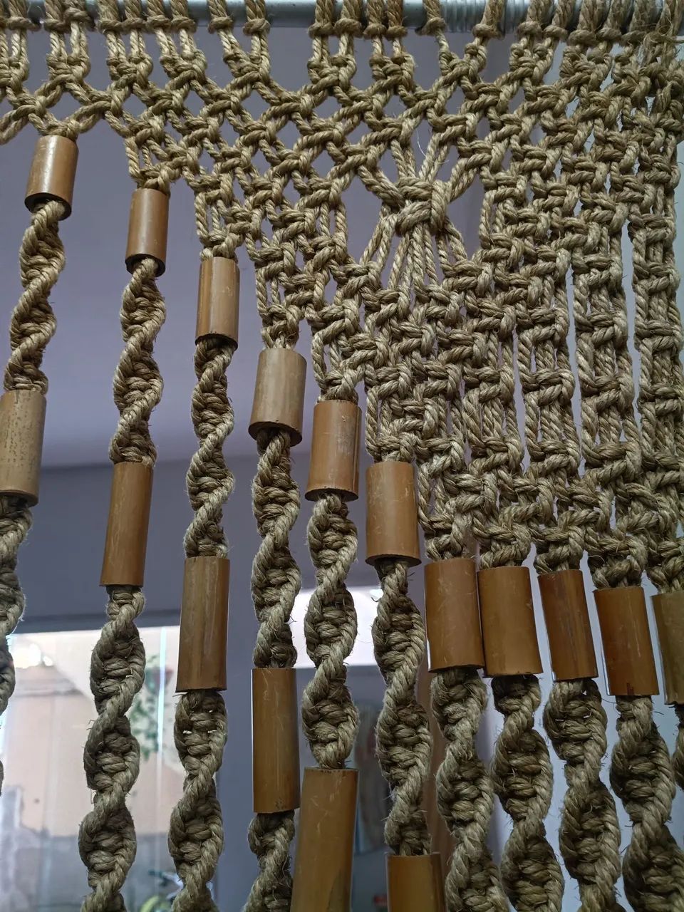 Cortina Macramé/ Bambu/ Boho - Foto 3