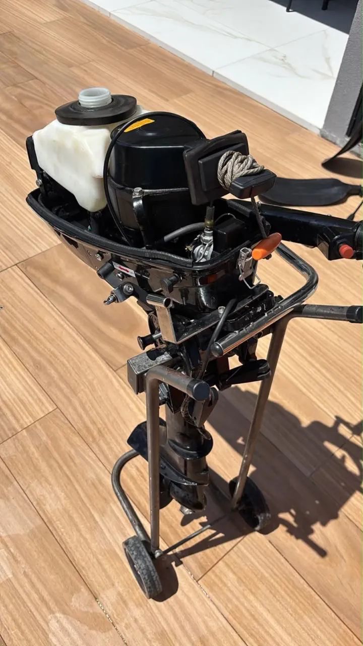 Motor Hidea 4HP com Haste de Aceleração e tanque com abastecimento remoto. - Foto 4