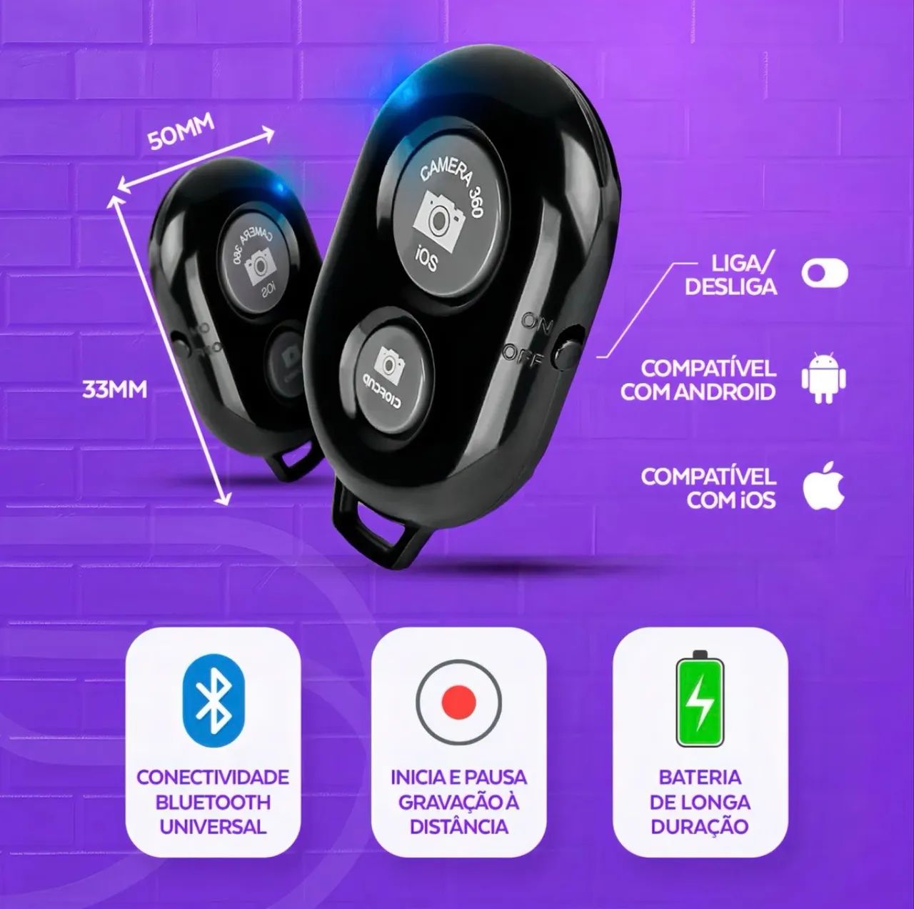 Kit 2 Right Light Led PROFISSIONAL controle Bluetooth- luz 3 tons de branco Nicole - Foto 2
