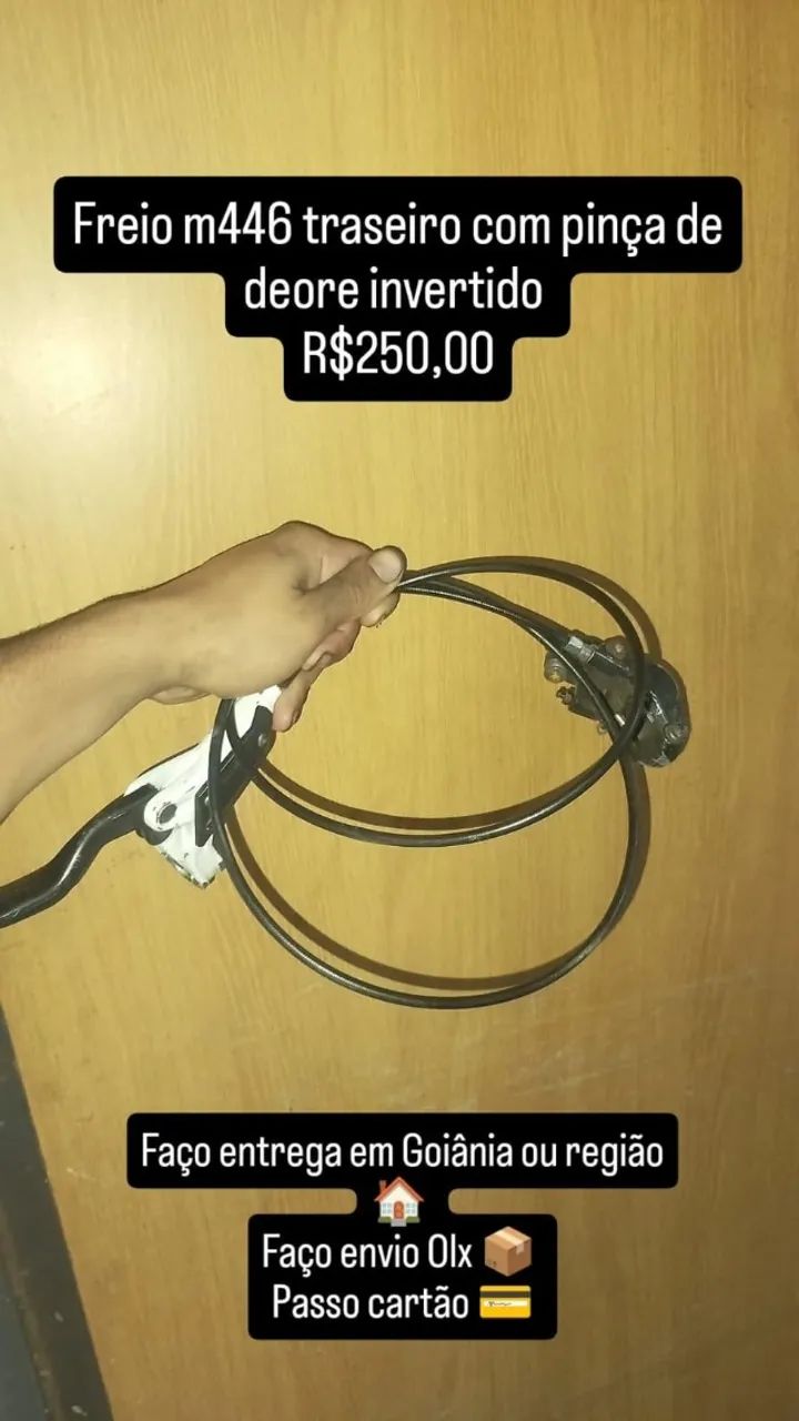 FREIO SHIMANO M446 INVERTIDO COM PINÇA DEORE