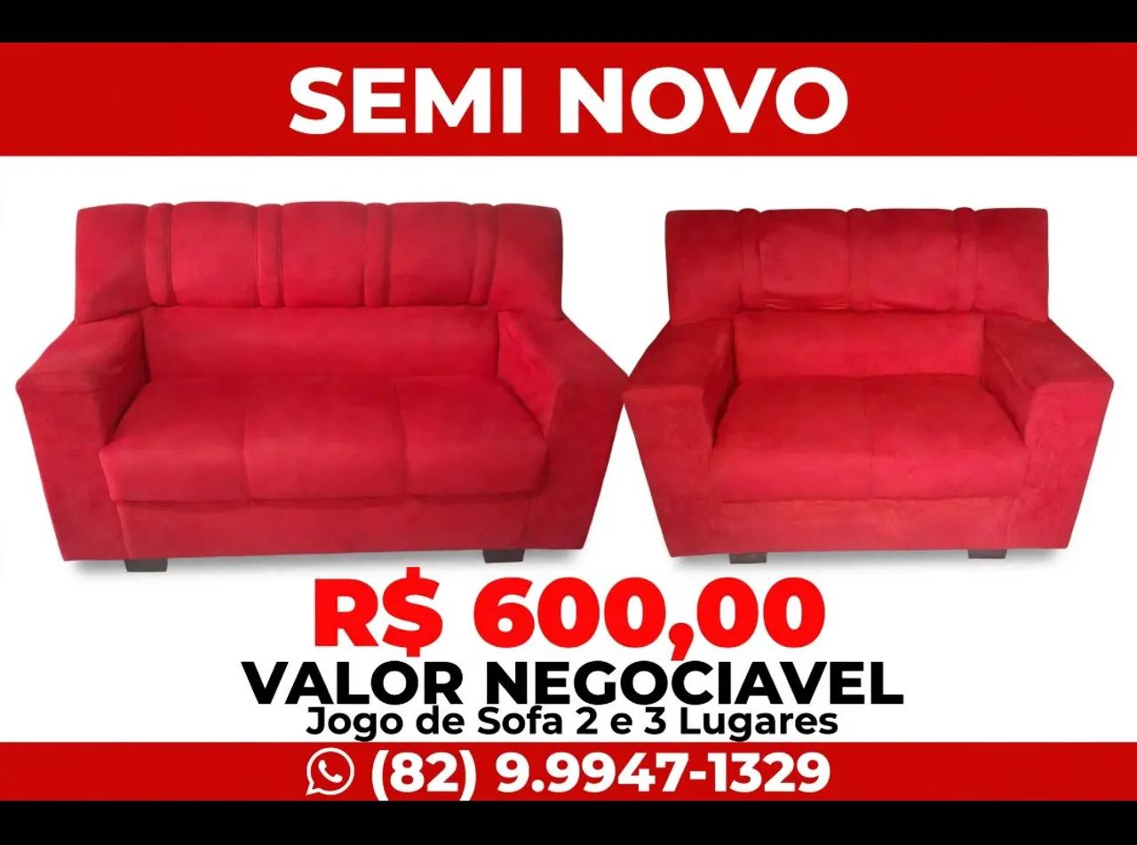 Jogo de Sofá 2/3 Lugares 