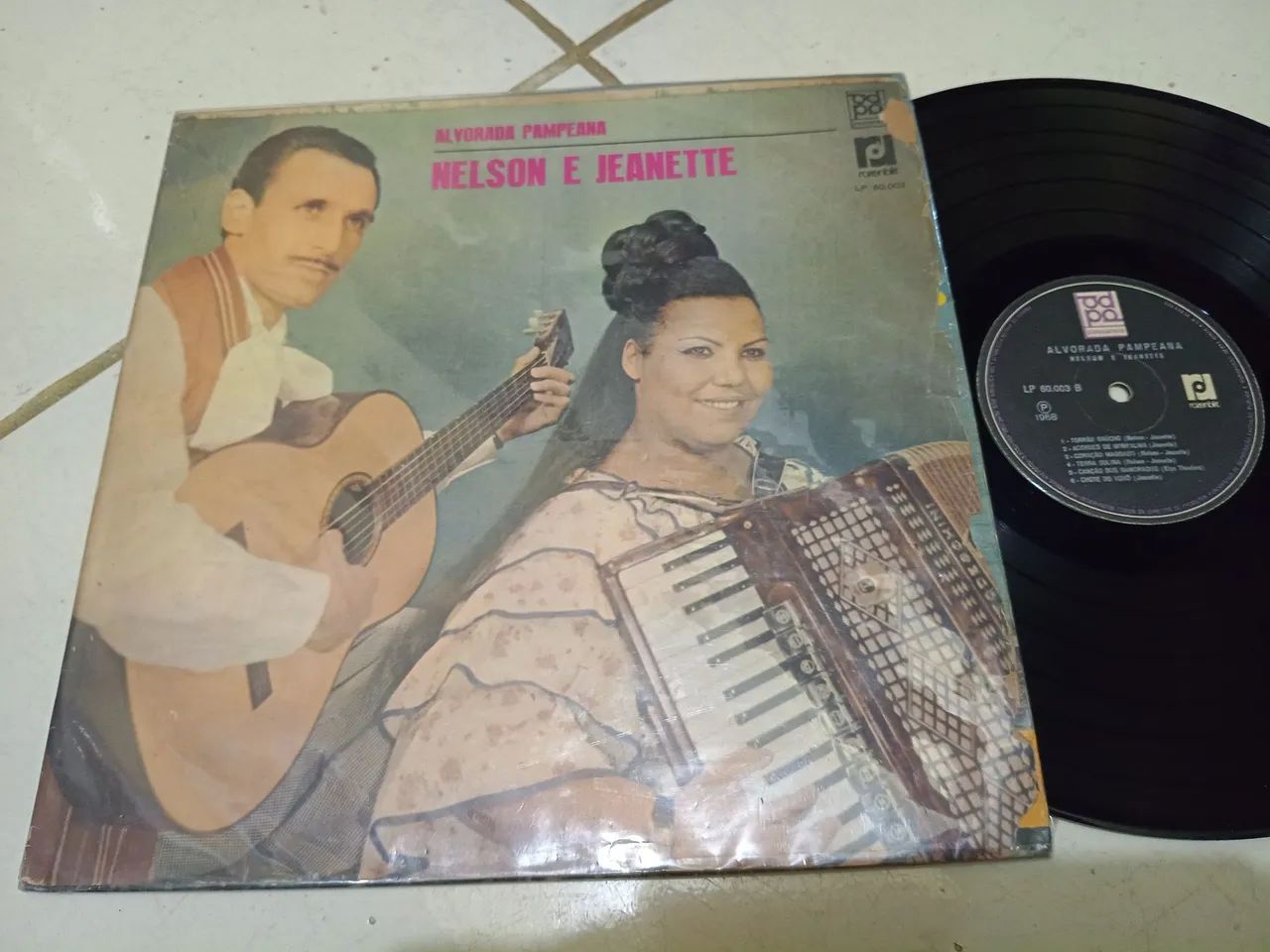 Lp música gaúcha Nelson e Jeanette 