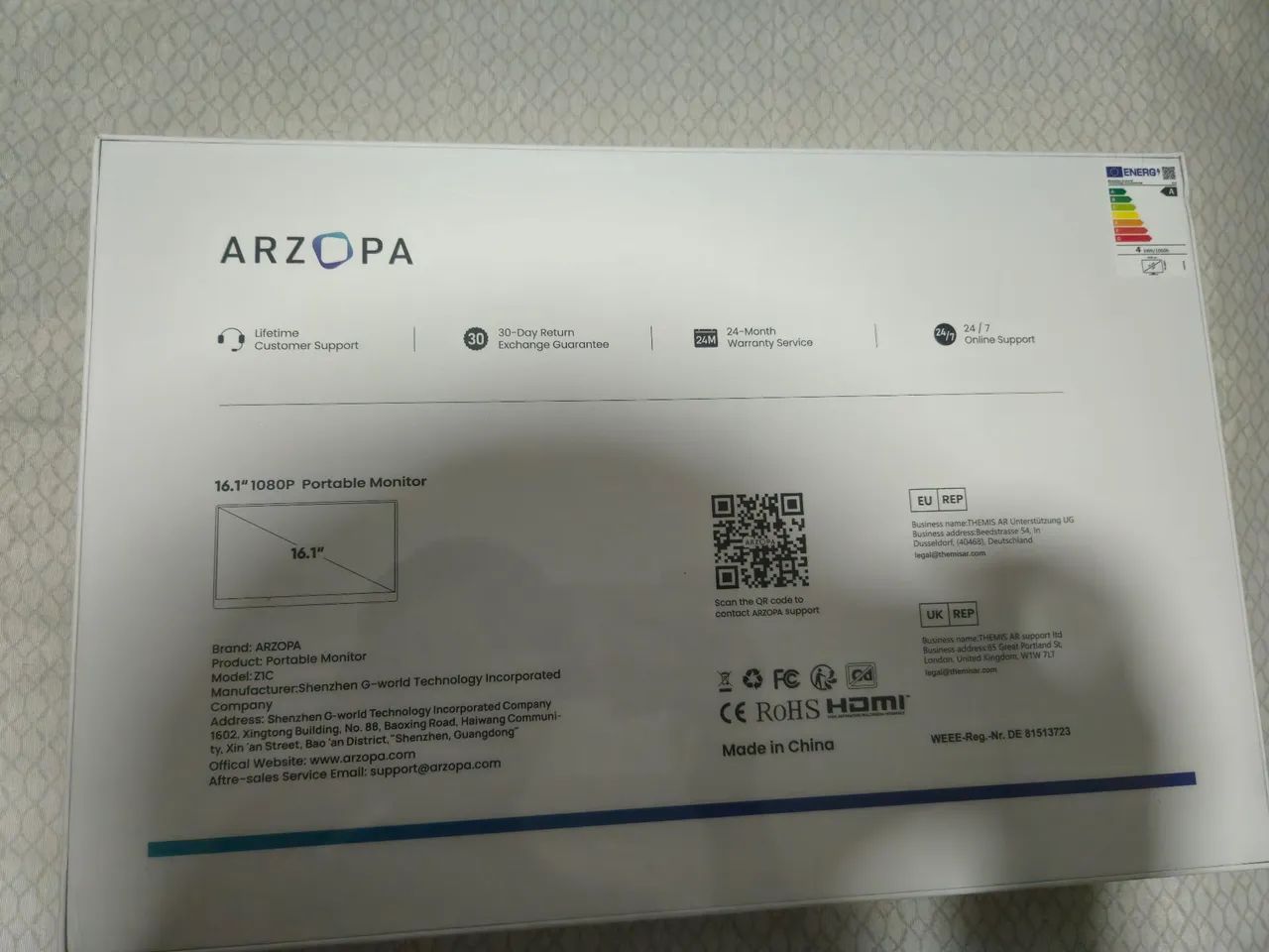 Monitor portátil Arzopa Z1C - Foto 3