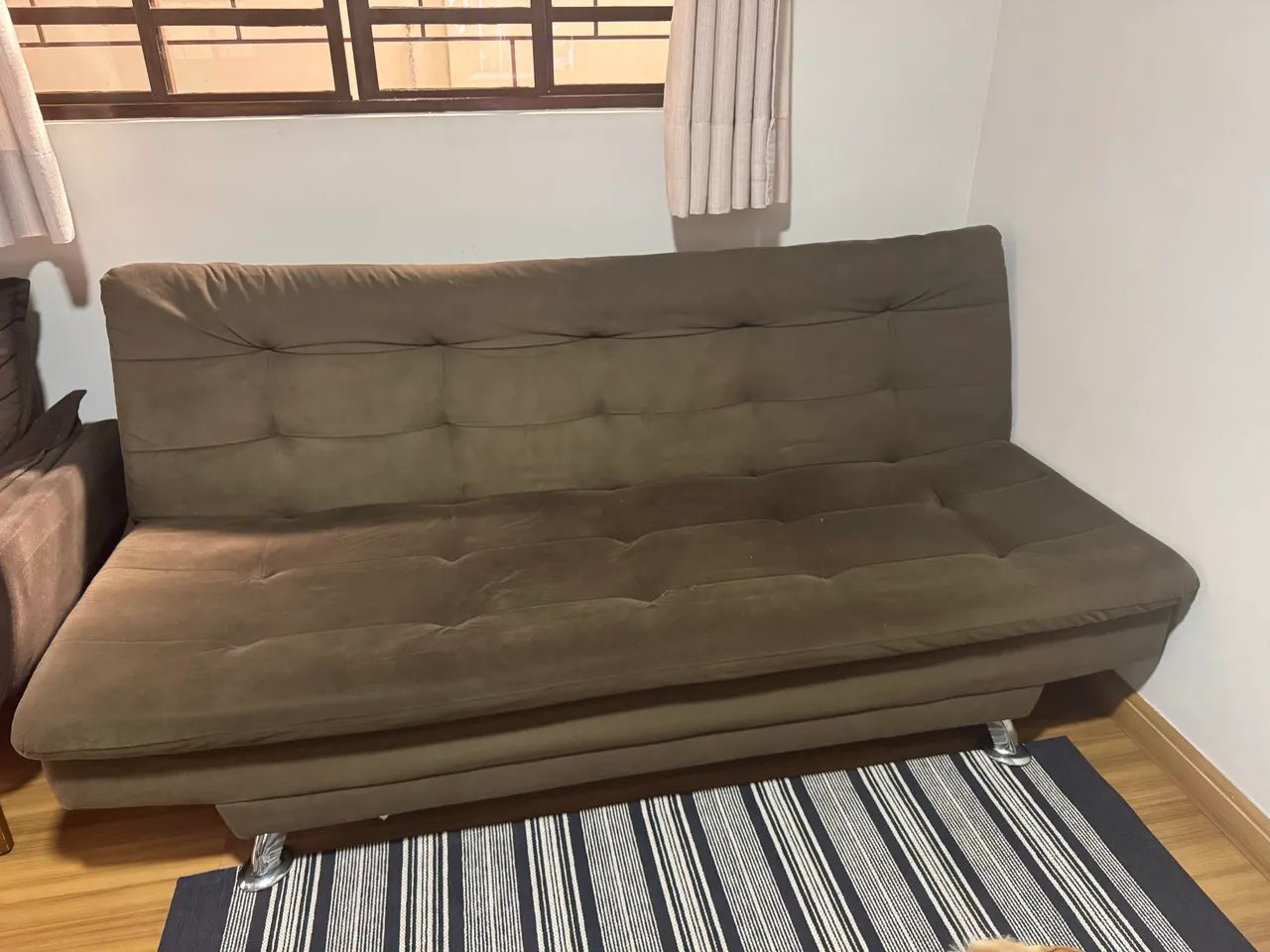 Sofá cama retrátil Marrom  - Foto 2