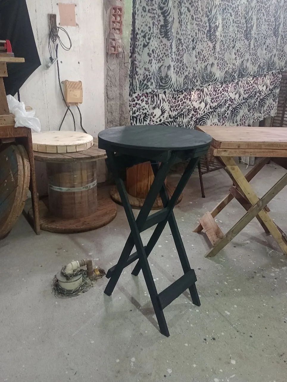 Mesa dobrável redonda 