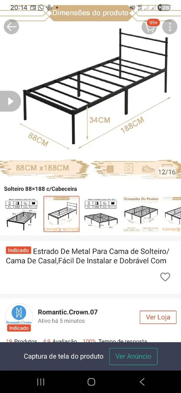 Cama articulada usada 1 mes , 125 reais, ou seja metade do preço 
