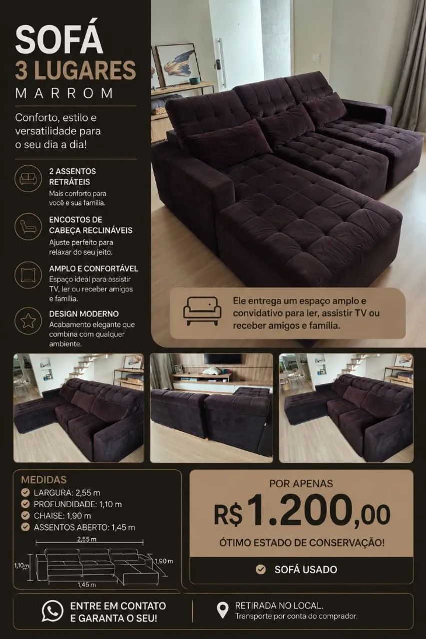 Sofa 3 lugares