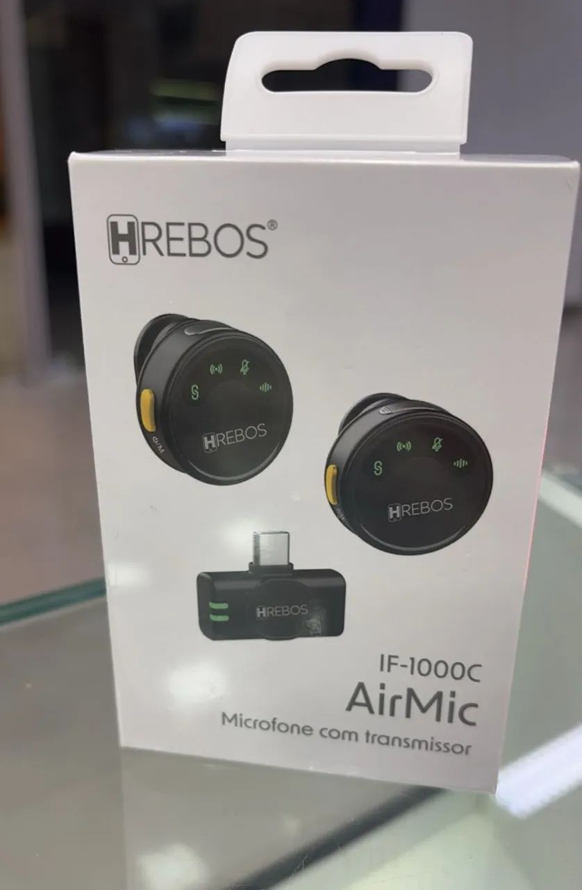 MICROFONE LAPELA HREBOS IF-100C AIRMIC TIPO-C