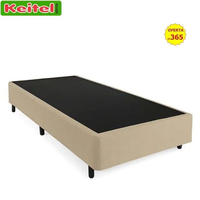 Base Box Solteiro 88 Cor Bege